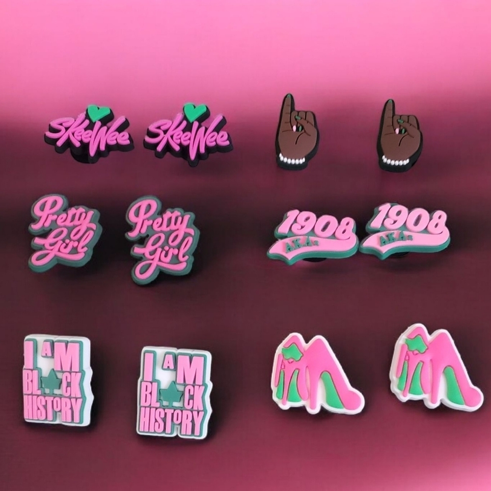 AKA Croc Charms Set – Alpha Kappa Alpha Inspired Jibbitz Shoe Charms